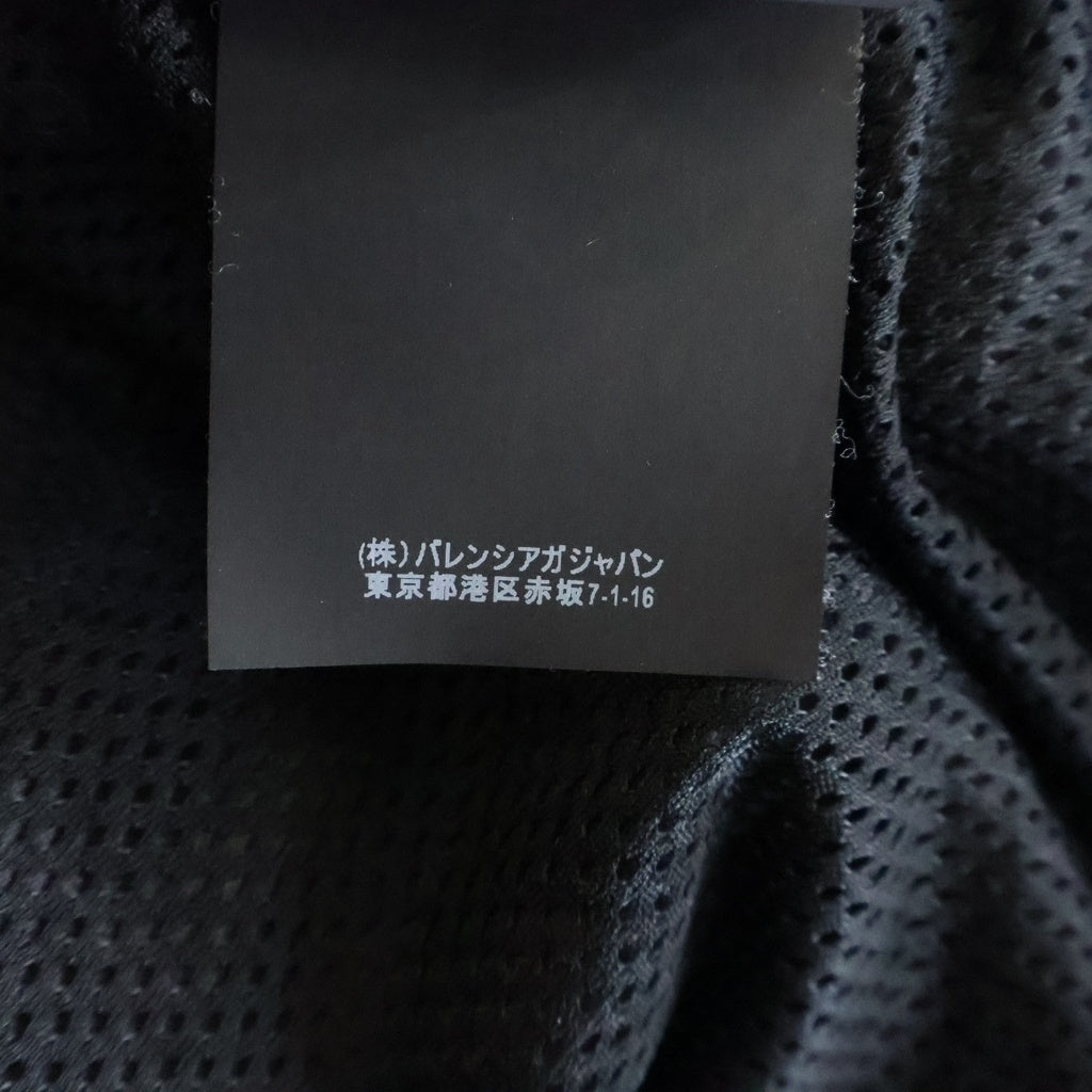 BALENCIAGA(バレンシアガ) TRACK SUIT JACKET デニム切り替え ロゴ ナイロンジャケット メンズ ブラック 529213