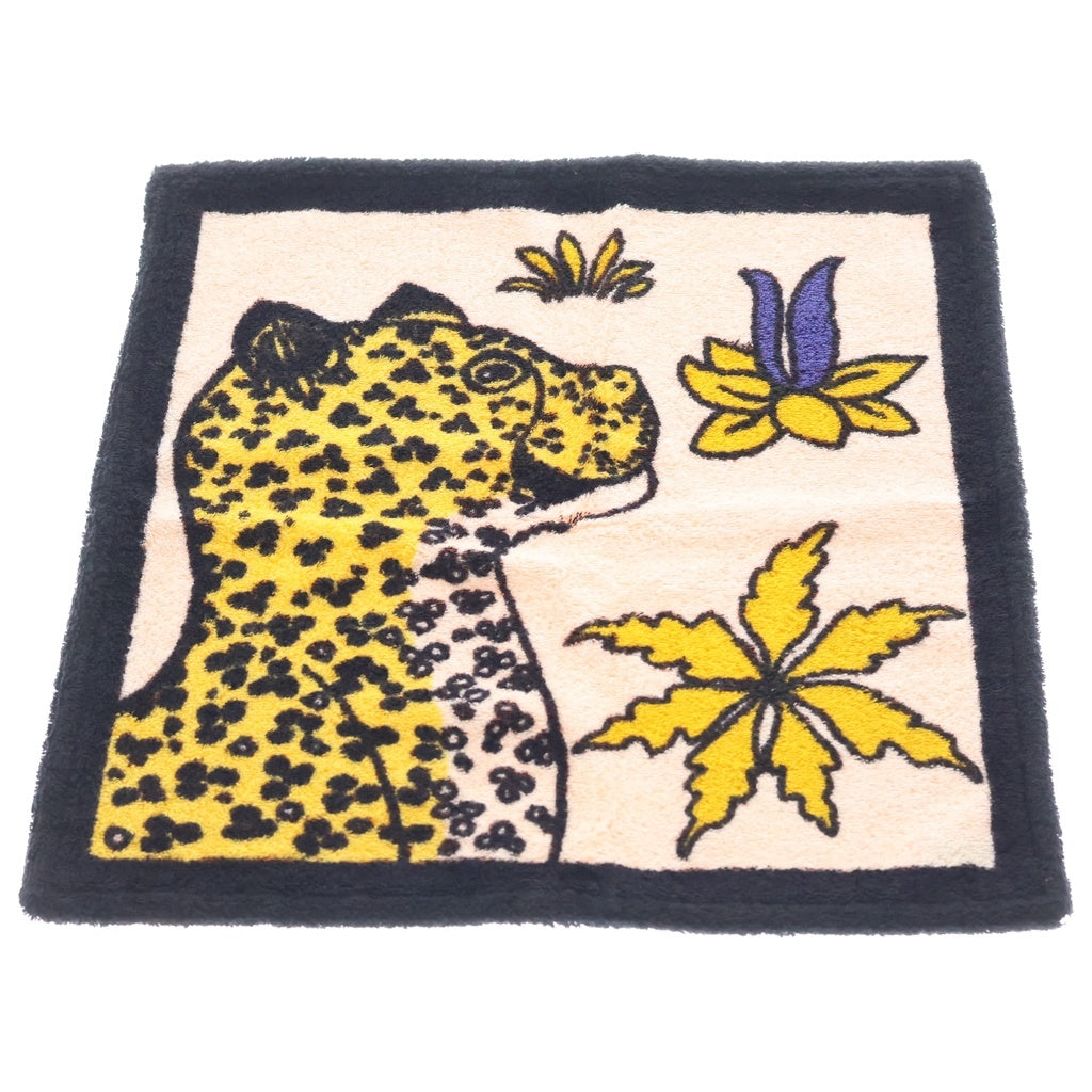 HERMES(エルメス) CARRE DE PLAGE LEOPARDS カレドプラージュ レオパード ハンドタオル ホワイト レディース