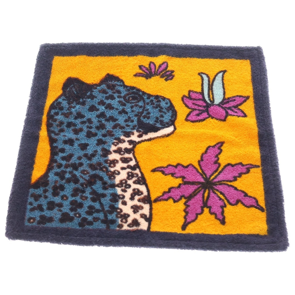 HERMES(エルメス) CARRE DE PLAGE LEOPARDS カレドプラージュ レオパード ハンドタオル オレンジ レディース