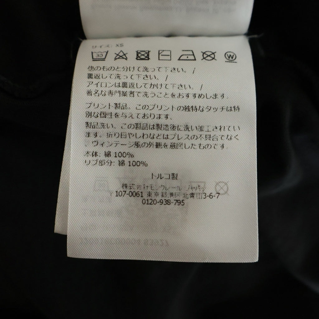 MONCLER(モンクレール) フロントロゴプリント クルーネック半袖Tシャツカットソー ブラック J20918C00004 83927