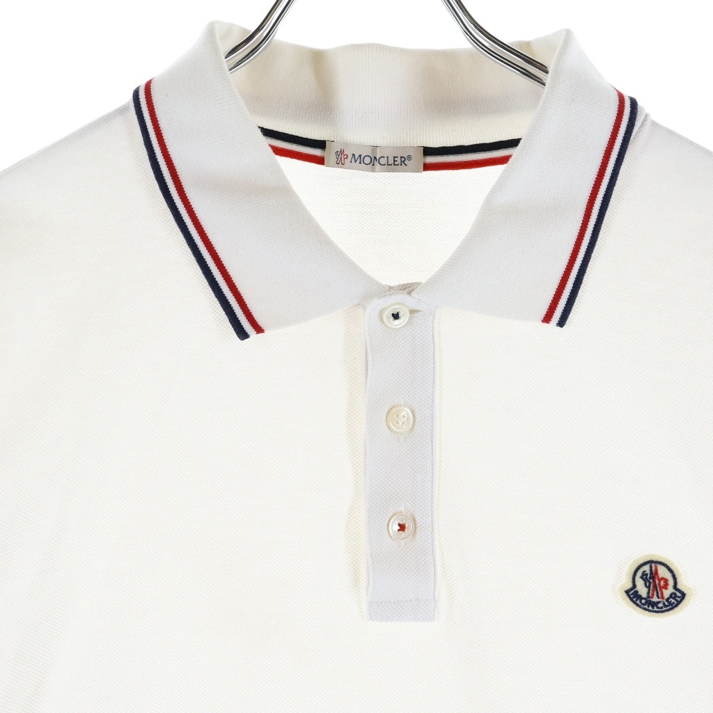 MONCLER(モンクレール) MAGLIA POLO MANICA ロゴパッチ 半袖ポロシャツ ホワイト C10918345600 84556