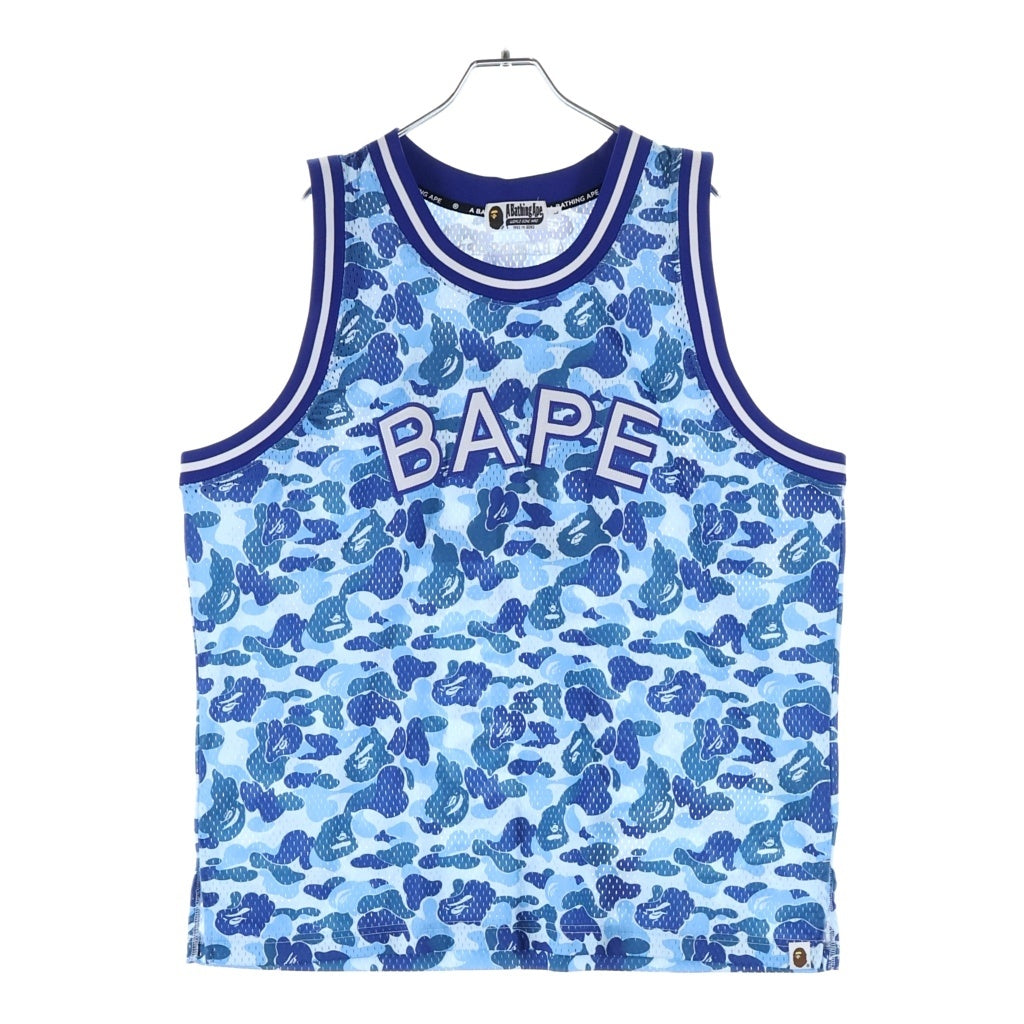 A BATHING APE(アベイシングエイプ) ABC CAMO BLUE BASKETBALL タンクトップ ブルー