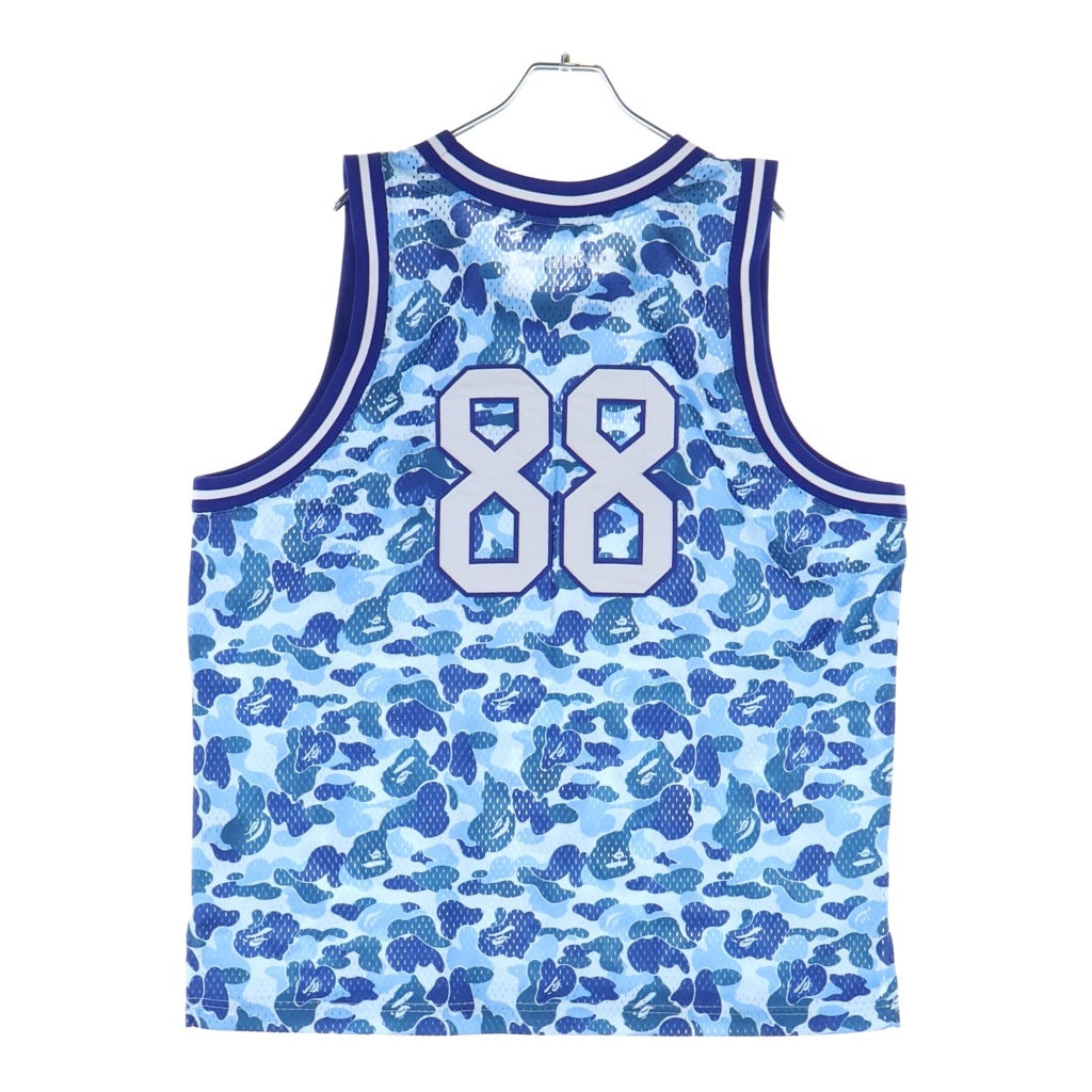 A BATHING APE(アベイシングエイプ) ABC CAMO BLUE BASKETBALL タンクトップ ブルー