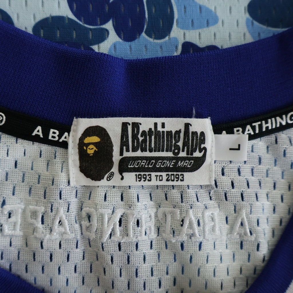 A BATHING APE(アベイシングエイプ) ABC CAMO BLUE BASKETBALL タンクトップ ブルー