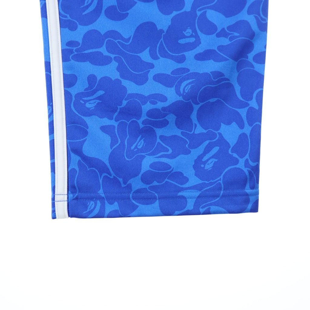 A BATHING APE(アベイシングエイプ) ×ADIDAS カモ サイドライン トラックパンツ ブルー