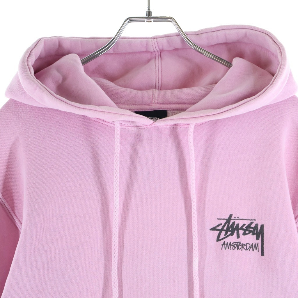 STUSSY(ステューシー) STOCK LOGO Amsterdam Hoodie プルオーバーパーカー ピンク