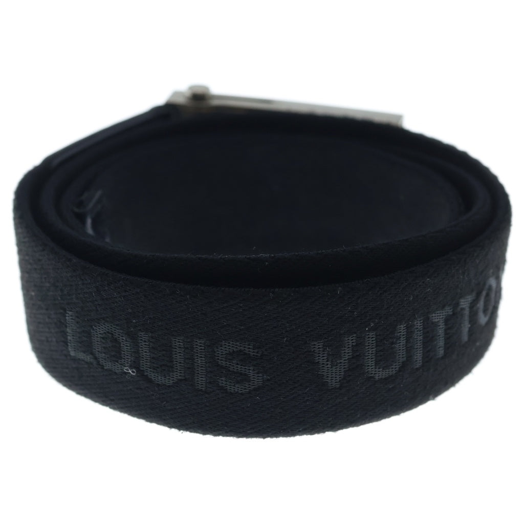 LOUIS VUITTON(ルイヴィトン) サンチュール ベンガル ロゴバックル キャンバスベルト シルバー/ブラック M9801