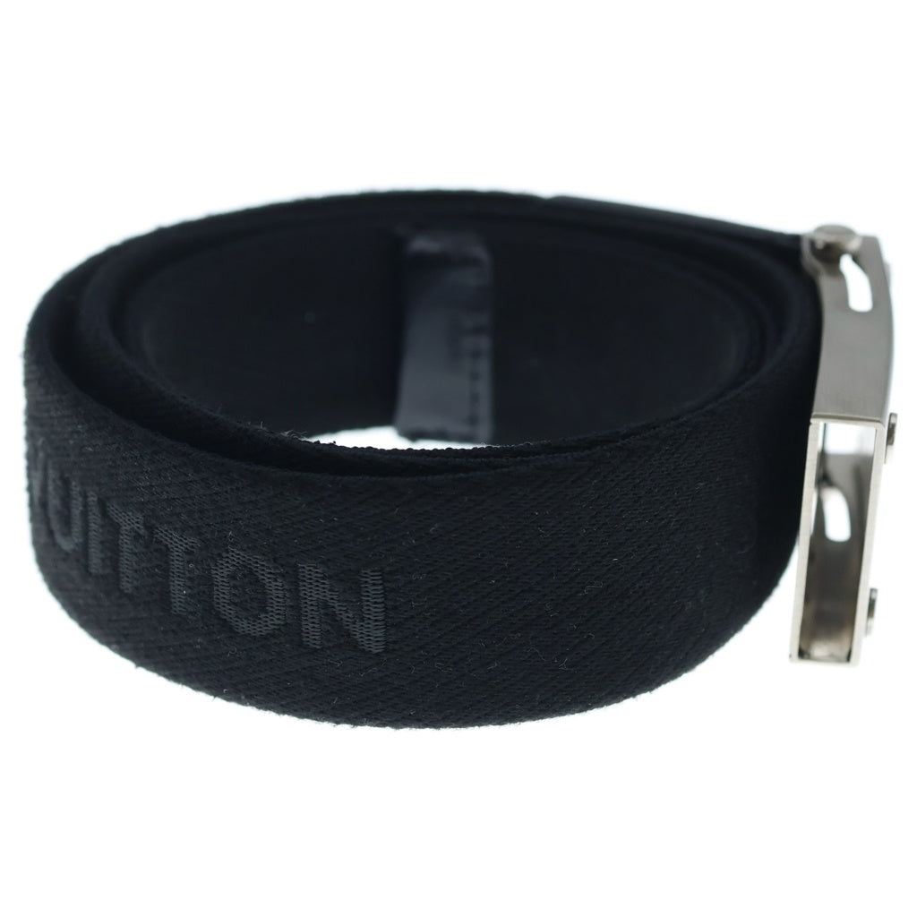 LOUIS VUITTON(ルイヴィトン) サンチュール ベンガル ロゴバックル キャンバスベルト シルバー/ブラック M9801