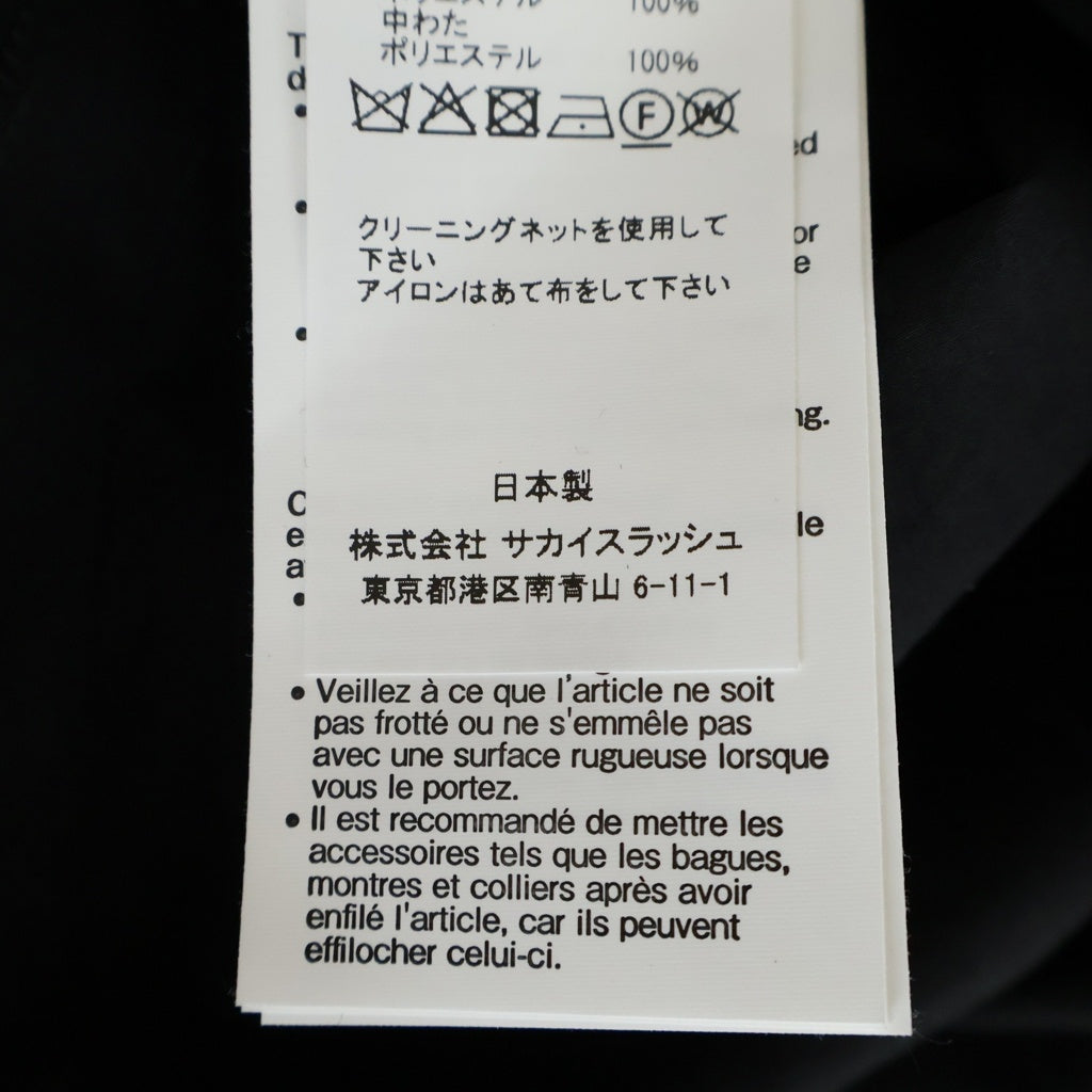 Sacai(サカイ) 26AW Cotton Typewriter Coat コットンタイプライター コート ブラック 26-04040M