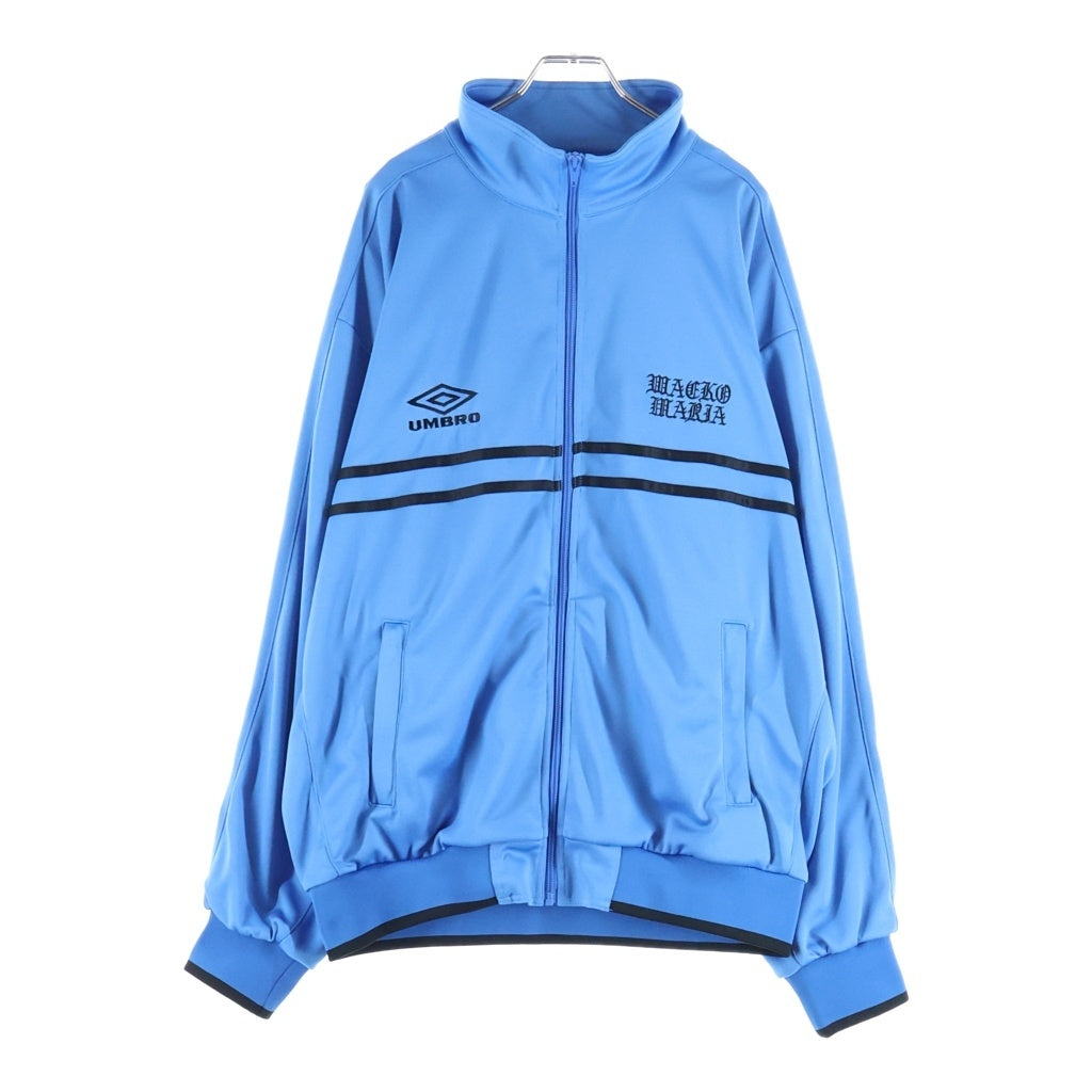 WACKO MARIA(ワコマリア) ×UMBRO Jersey Track Jacket アンブロ フロント刺繍ロゴ トラックジャケット ブルー 26SS-WMO-UB03