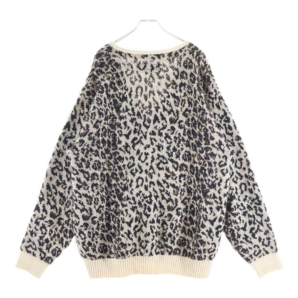 WACKO MARIA(ワコマリア) 25AW Leopard Mohair Cardigan レオパードモヘアカーディガン ブラウン 25FW-WMK-KN08