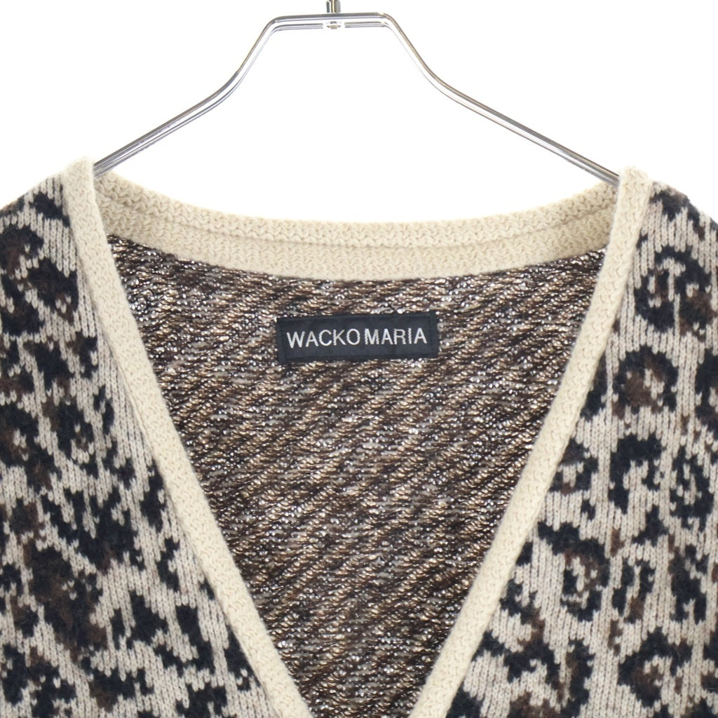 WACKO MARIA(ワコマリア) 25AW Leopard Mohair Cardigan レオパードモヘアカーディガン ブラウン 25FW-WMK-KN08