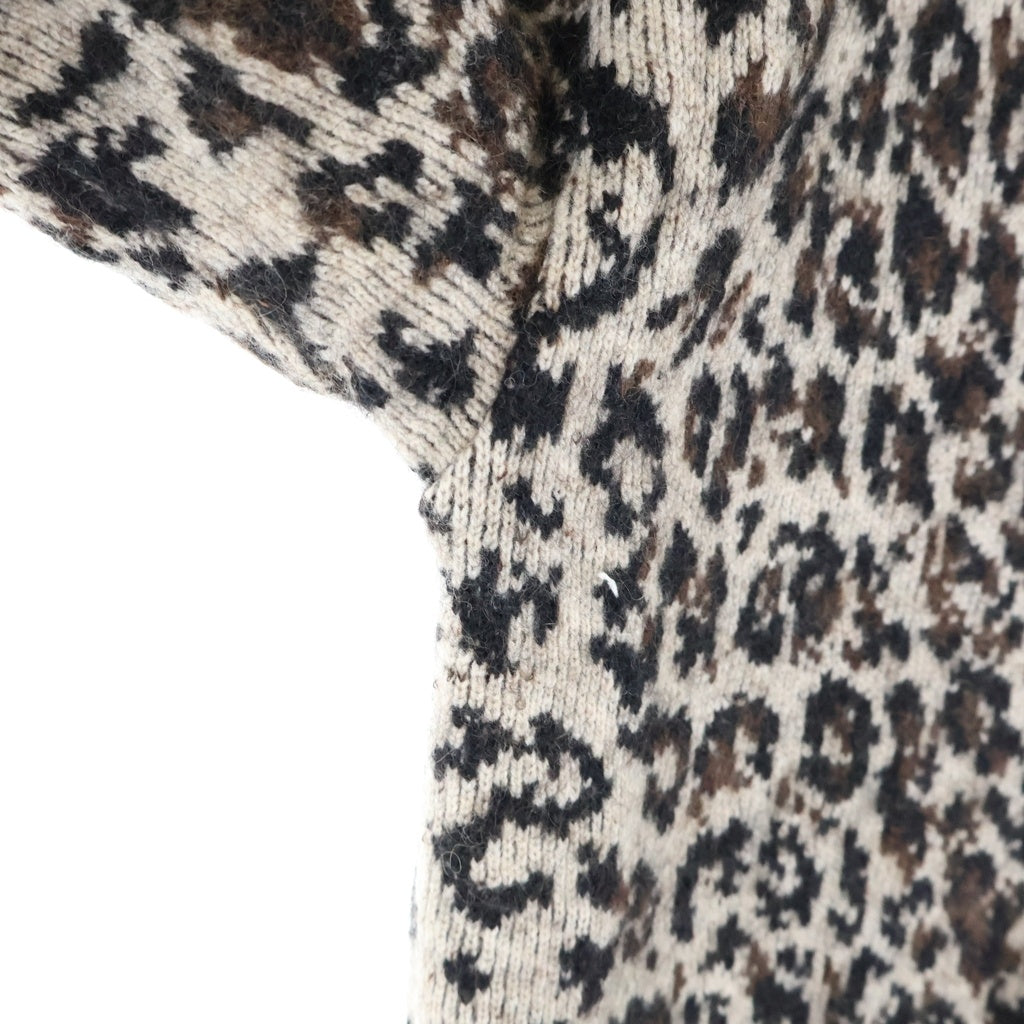 WACKO MARIA(ワコマリア) 25AW Leopard Mohair Cardigan レオパードモヘアカーディガン ブラウン 25FW-WMK-KN08