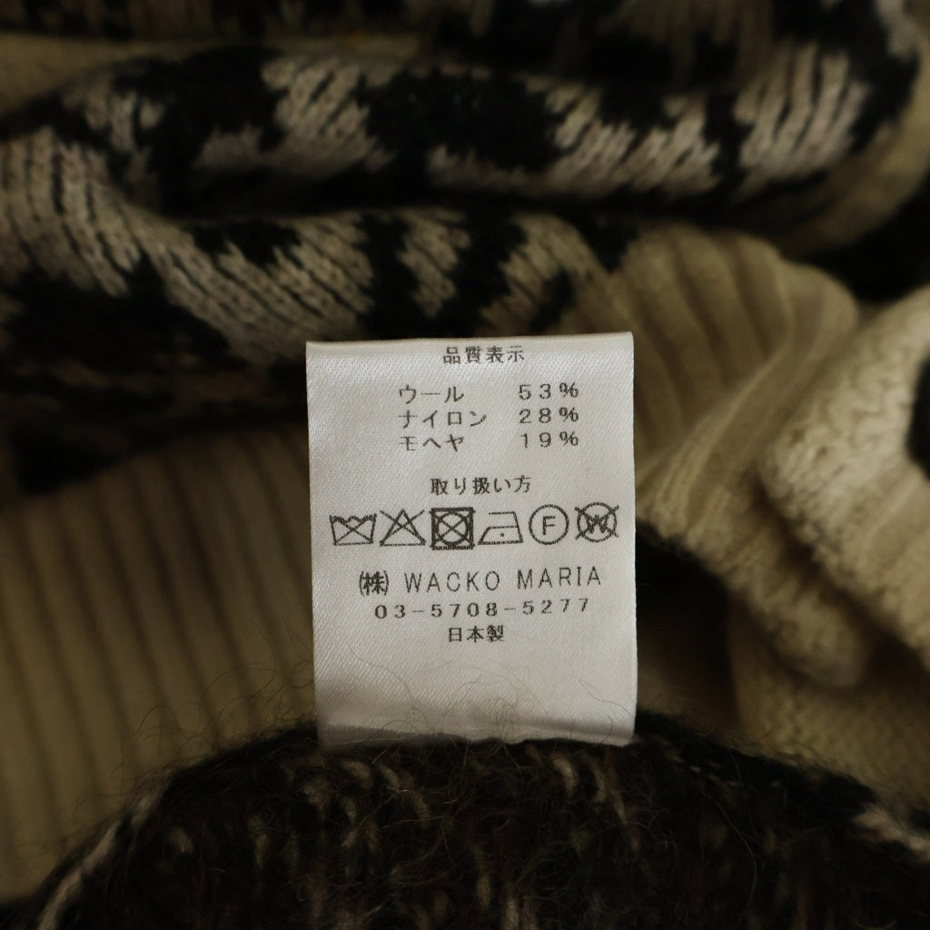WACKO MARIA(ワコマリア) 25AW Leopard Mohair Cardigan レオパードモヘアカーディガン ブラウン 25FW-WMK-KN08