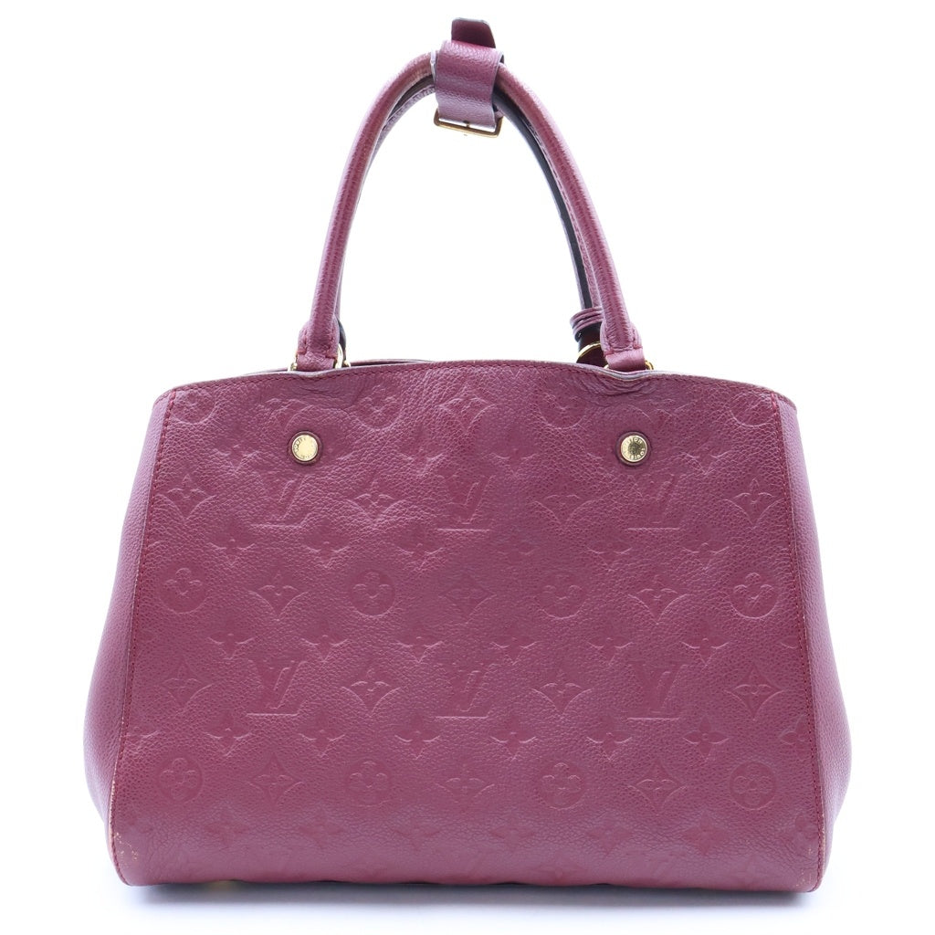 LOUIS VUITTON(ルイヴィトン) モンテーニュMM モノグラムアンプラント 2WAY ハンドバッグ ショルダーバッグ レッド M41196 レディース