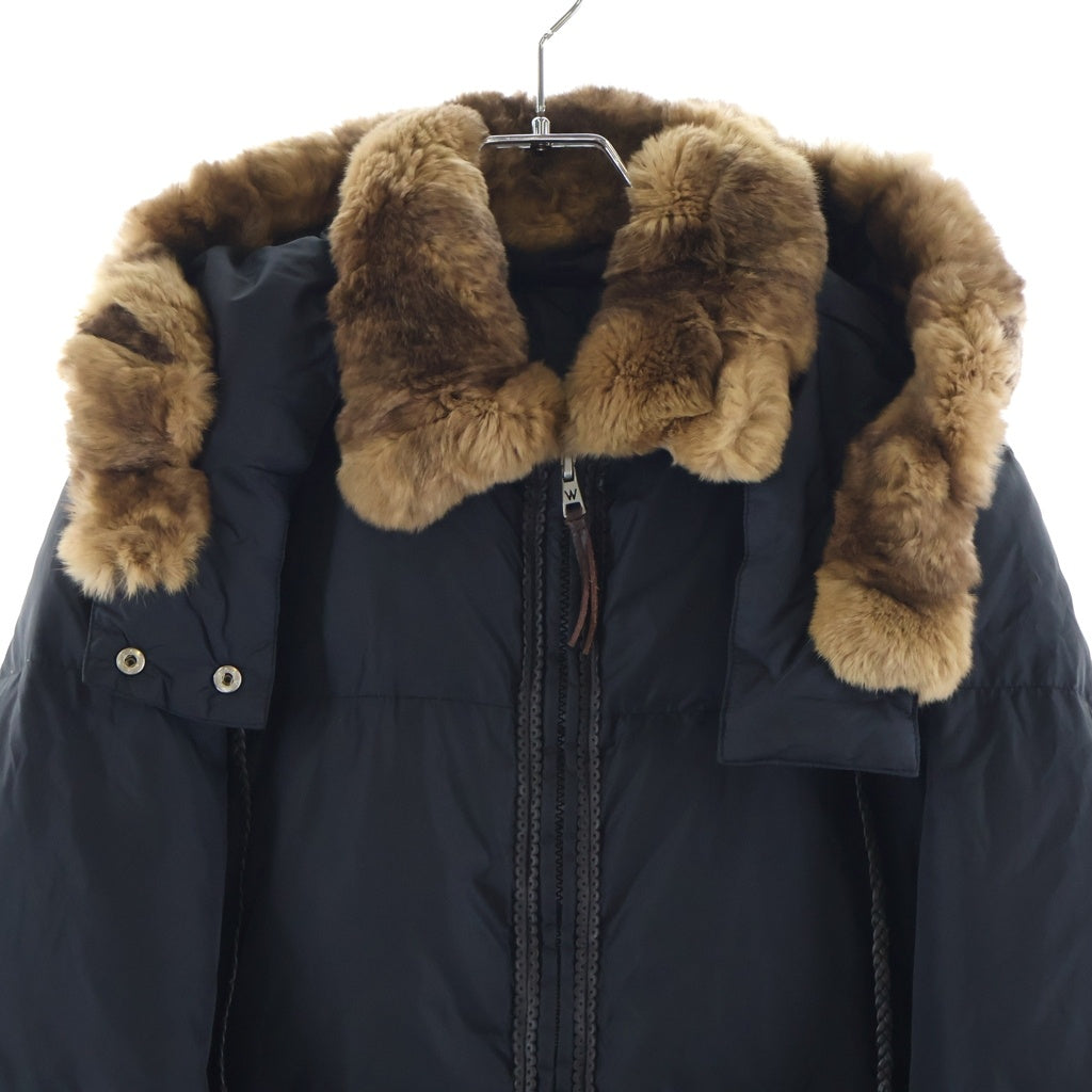 Weekend Max Mara(ウィークエンド マックスマーラ) ファーフード付き ダウンロングコート レディース ブラック