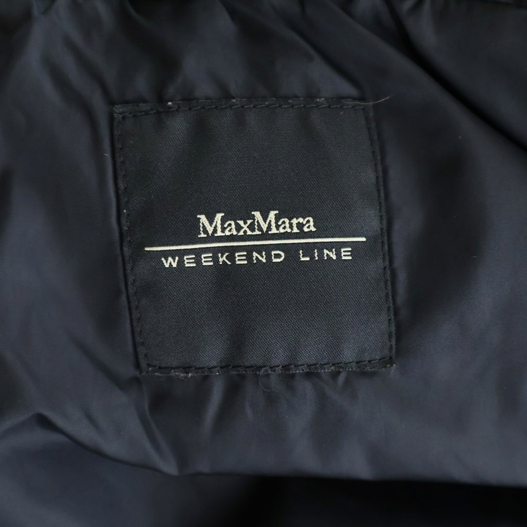 Weekend Max Mara(ウィークエンド マックスマーラ) ファーフード付き ダウンロングコート レディース ブラック