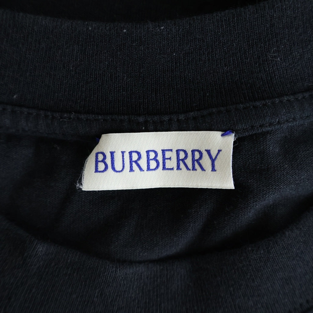 BURBERRY(バーバリー) EKDロゴ クルーネック半袖Tシャツカットソー ブラック 8095058