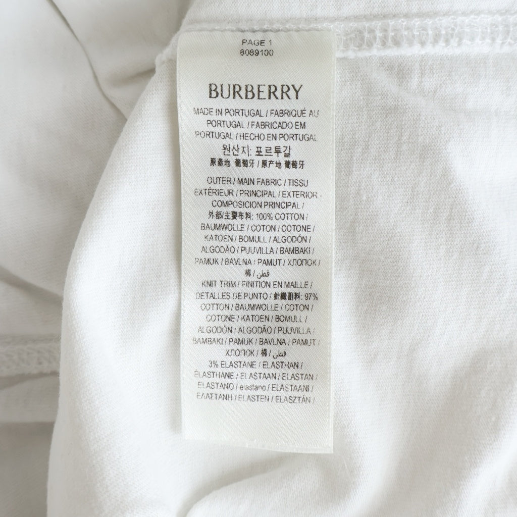 BURBERRY(バーバリー) Strawberry Print T-shirt 背面プリントクルーネック半袖Tシャツカットソー ホワイト 8089100