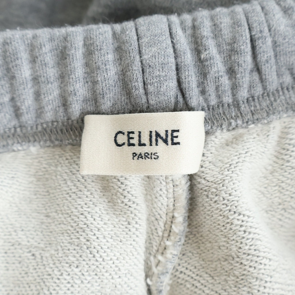 CELINE(セリーヌ) ロゴ刺繍 コットンショートパンツ スウェット グレー 2Z06367Q.09GB