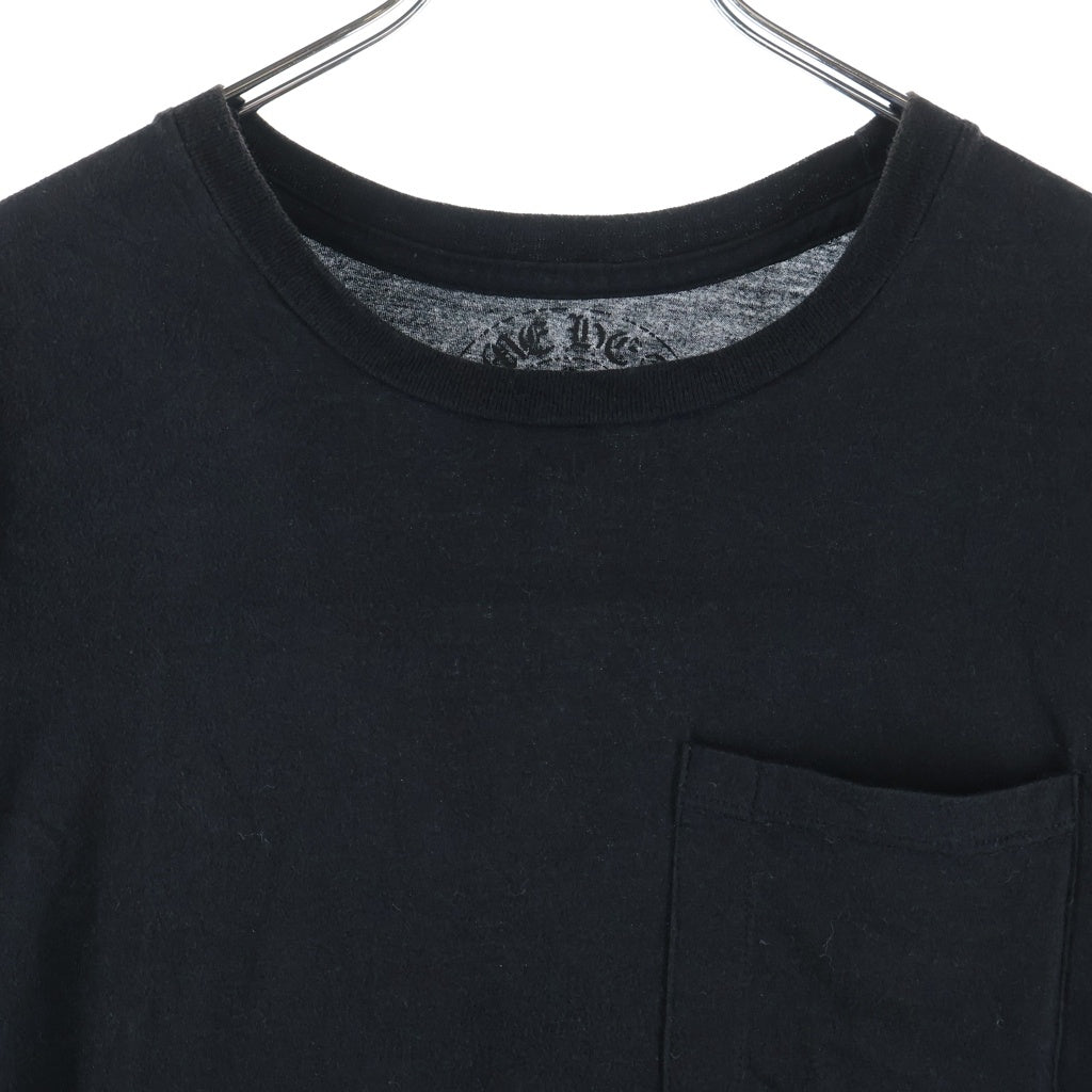 CHROME HEARTS(クロムハーツ) CHプラスレザーパッチ スクロールラベル クルーネック半袖Tシャツカットソー ブラック