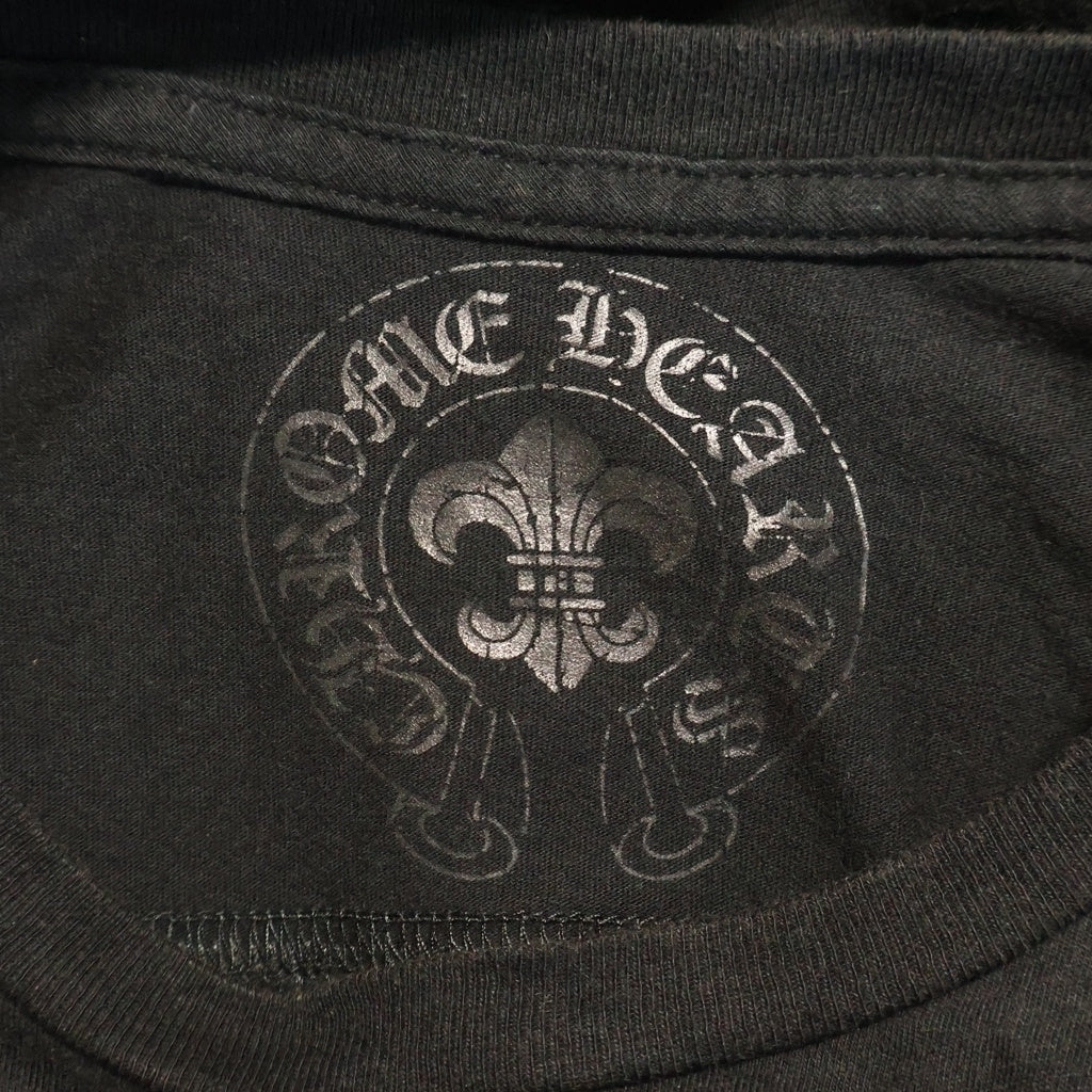 CHROME HEARTS(クロムハーツ) CHプラスレザーパッチ スクロールラベル クルーネック半袖Tシャツカットソー ブラック