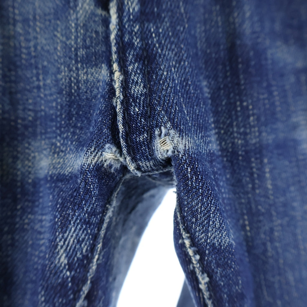 Maison Margiela(メゾンマルジェラ) ヴィンテージ加工 ジップフライストレートデニムパンツ インディゴ S50LA0085 S30272