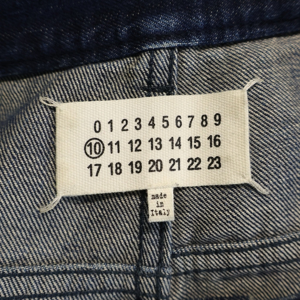 Maison Margiela(メゾンマルジェラ) ヴィンテージ加工 ジップフライストレートデニムパンツ インディゴ S50LA0085 S30272