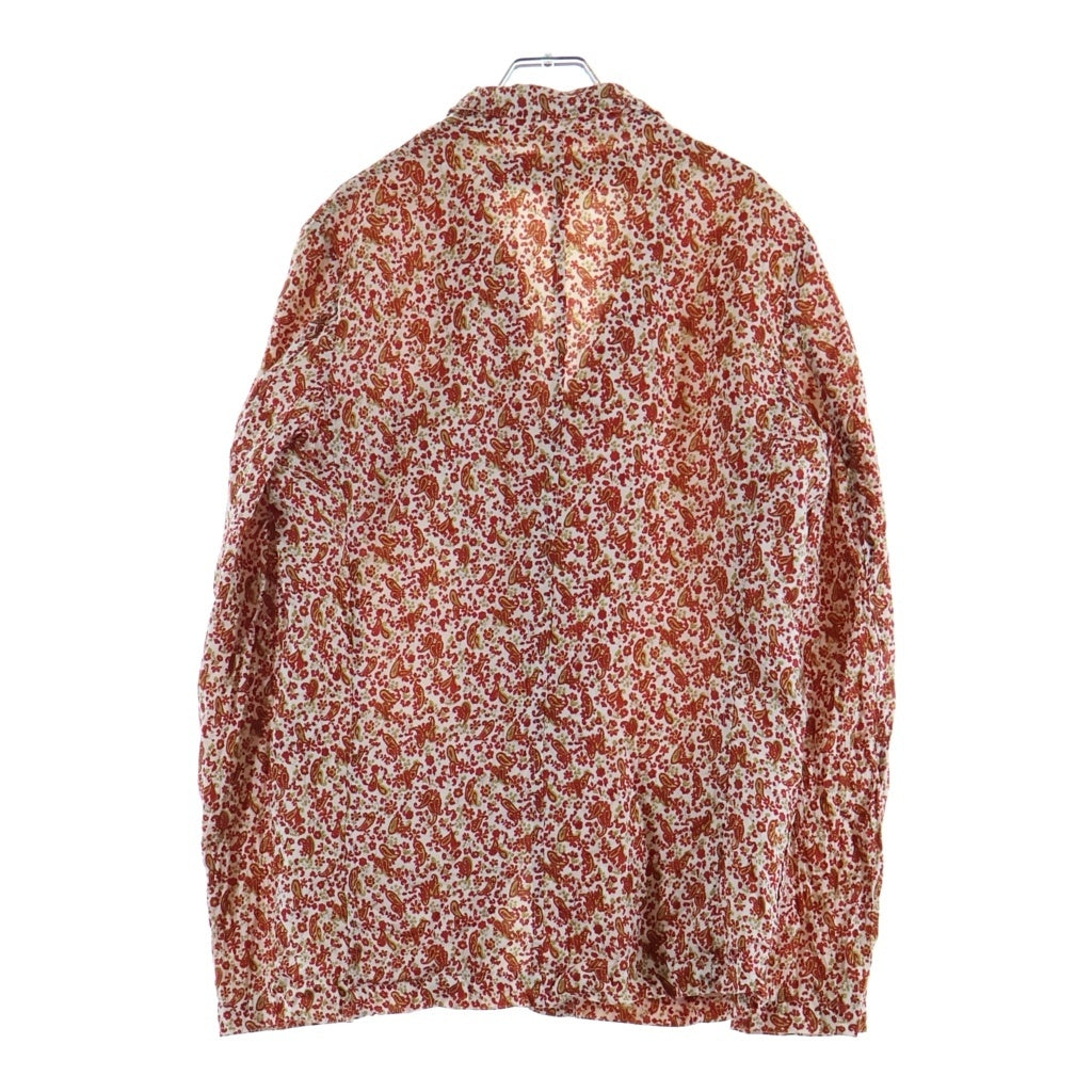 JUNYA WATANABE COMME des GARCONS(ジュンヤワタナベ コムデギャルソン) 08SS ペイズリー総柄 リネン テーラードジャケット レッド/ホワイト