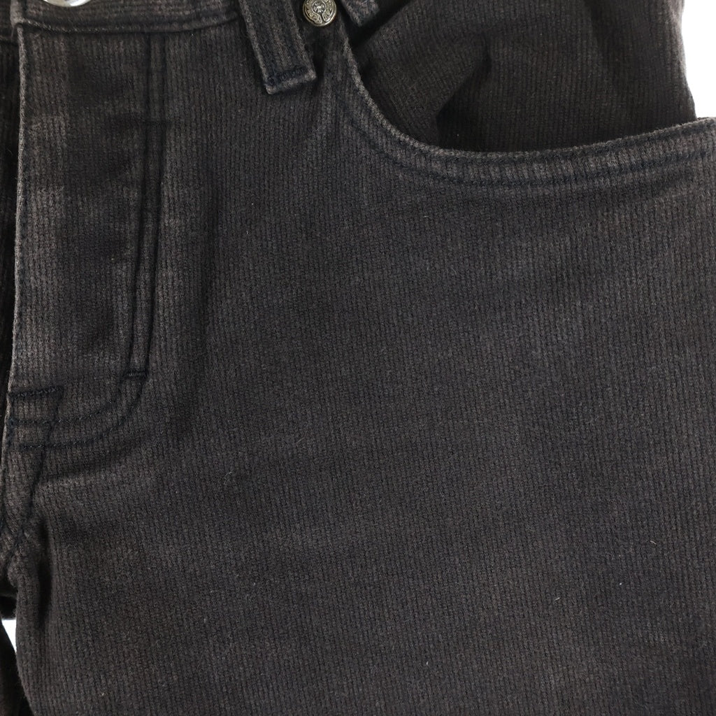 CHROME HEARTS(クロムハーツ) CRS BTN DENIM PANTS クロスボールボタン ボタンフライ ストレートデニムパンツ ブラック