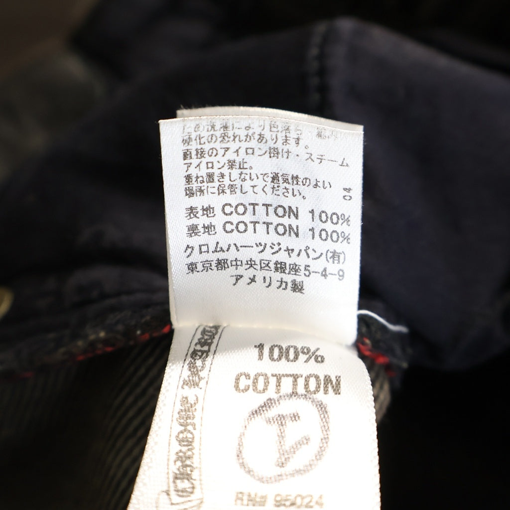 CHROME HEARTS(クロムハーツ) CRS BTN DENIM PANTS クロスボールボタン ボタンフライ ストレートデニムパンツ ブラック