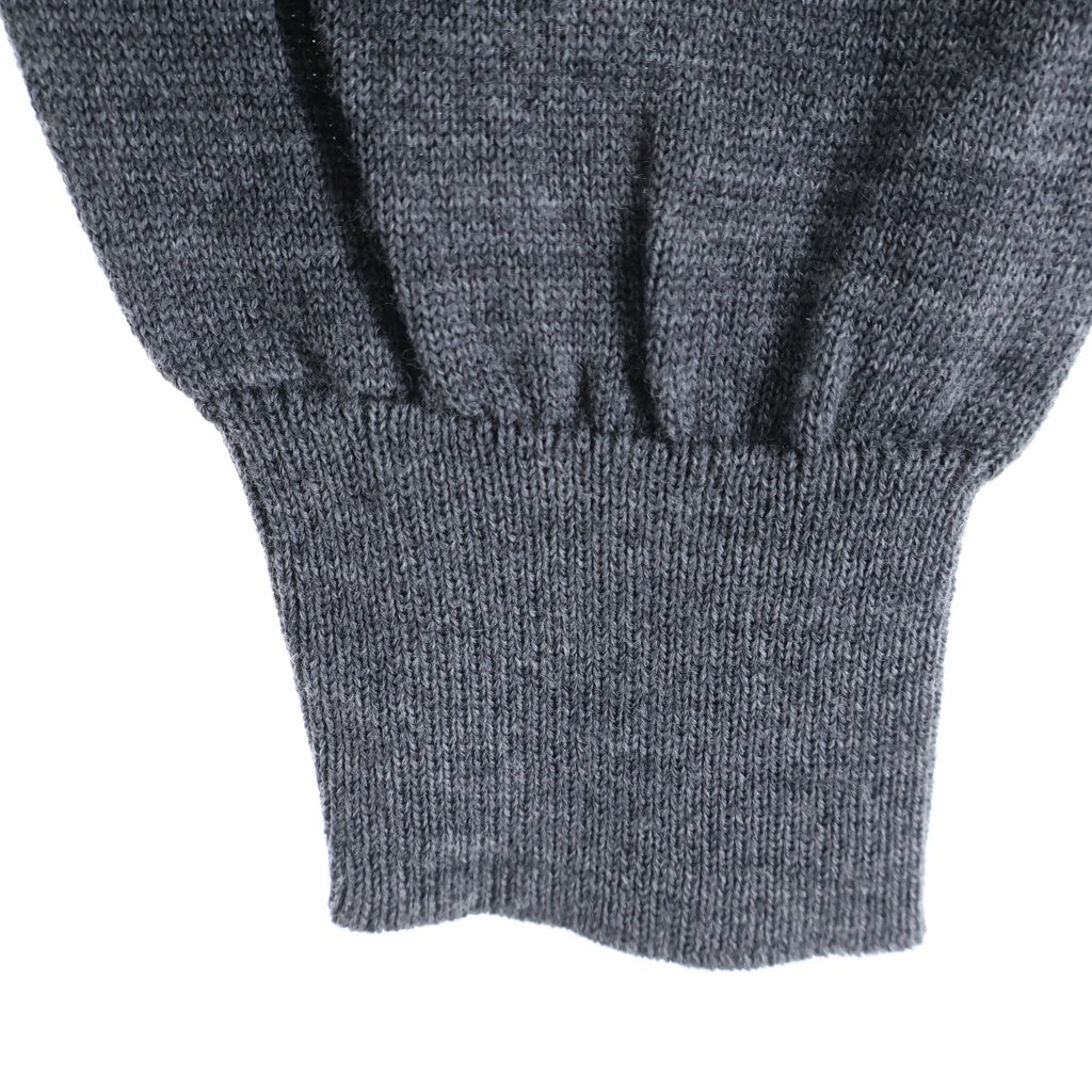 COMME des GARCONS HOMME(コムデギャルソンオム) 03AW ウールニット長袖ポロシャツ グレー HL-N012