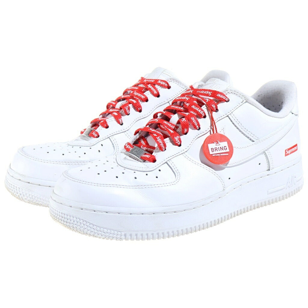 NIKE(ナイキ) ×SUPREME AIR FORCE LOW SP シュプリーム エアフォース 1 レザーローカットスニーカー ホワイト US8.5/26.5cm CU9225-100