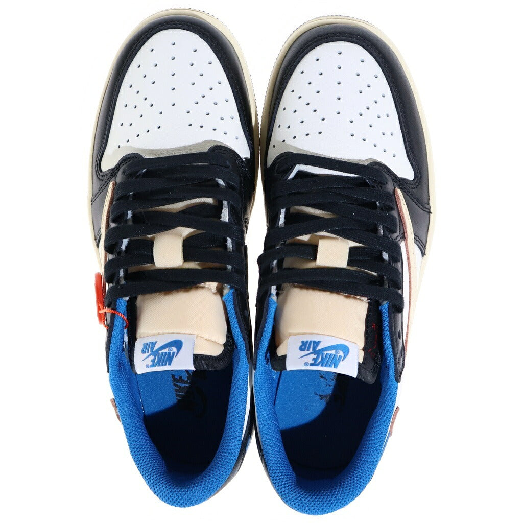 NIKE(ナイキ) ×TRAVIS SCOTT FRAGMENT DESIGN AIR JORDAN 1 LOW OG SP トラヴィススコット フラグメント エアジョーダン1 ローカットスニーカー ブラック/ブルー レディース US6.5/24.5cm DM7866-140
