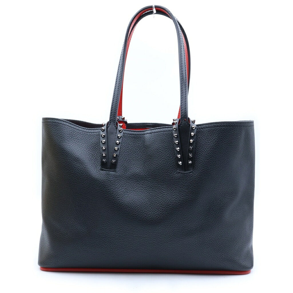 CHRISTIAN LOUBOUTIN(クリスチャンルブタン) CABATA Tote Bag カバタトートバッグ レザースタッズ トートバッグ ブラック/レッド
