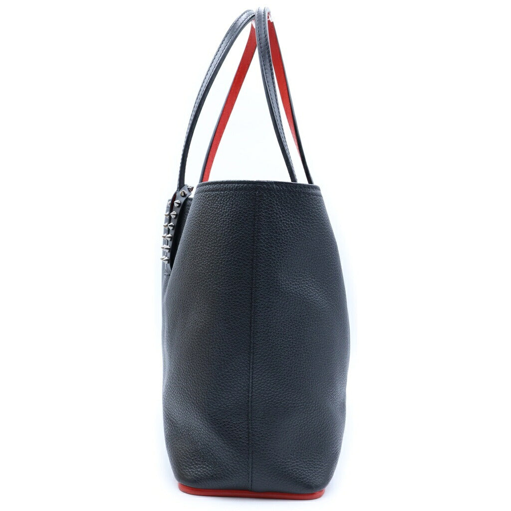CHRISTIAN LOUBOUTIN(クリスチャンルブタン) CABATA Tote Bag カバタトートバッグ レザースタッズ トートバッグ ブラック/レッド