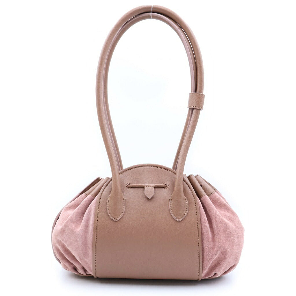 MARNI(マルニ) 26AW Tulipea チューリペア レザー&スエード ショルダーバッグ レディース ピンク/ブラウン SHMP0156U5