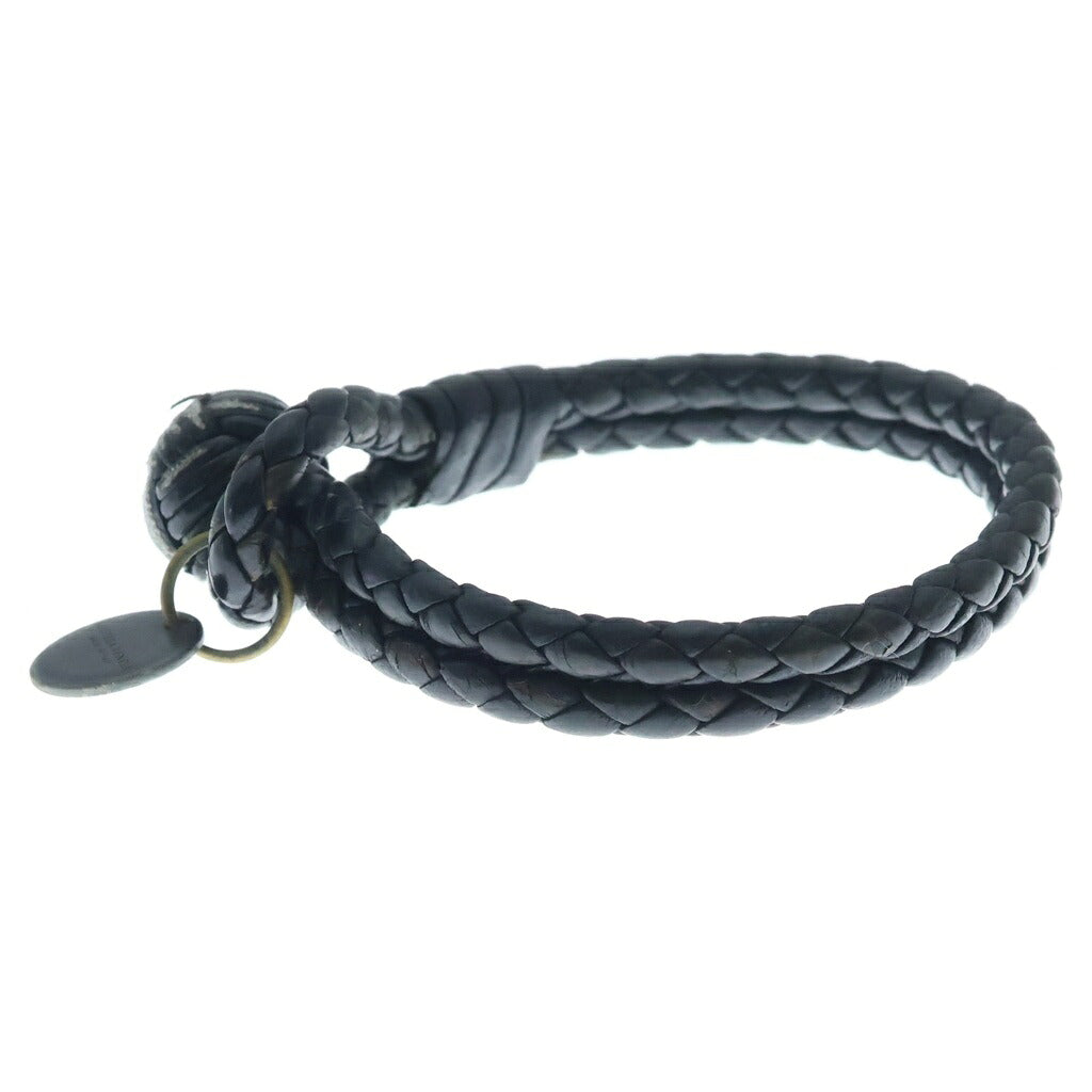 BOTTEGA VENETA(ボッテガヴェネタ) イントレチャート ラップブレスレット ブラック