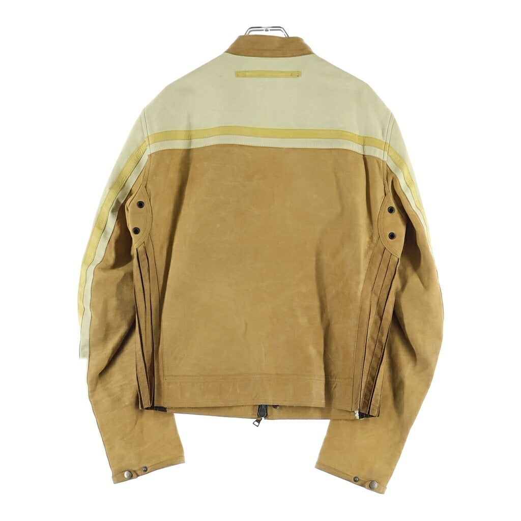 PRADA(プラダ) 00S VINTAGE Moto Jacket レザーモトジャケット ブラウン
