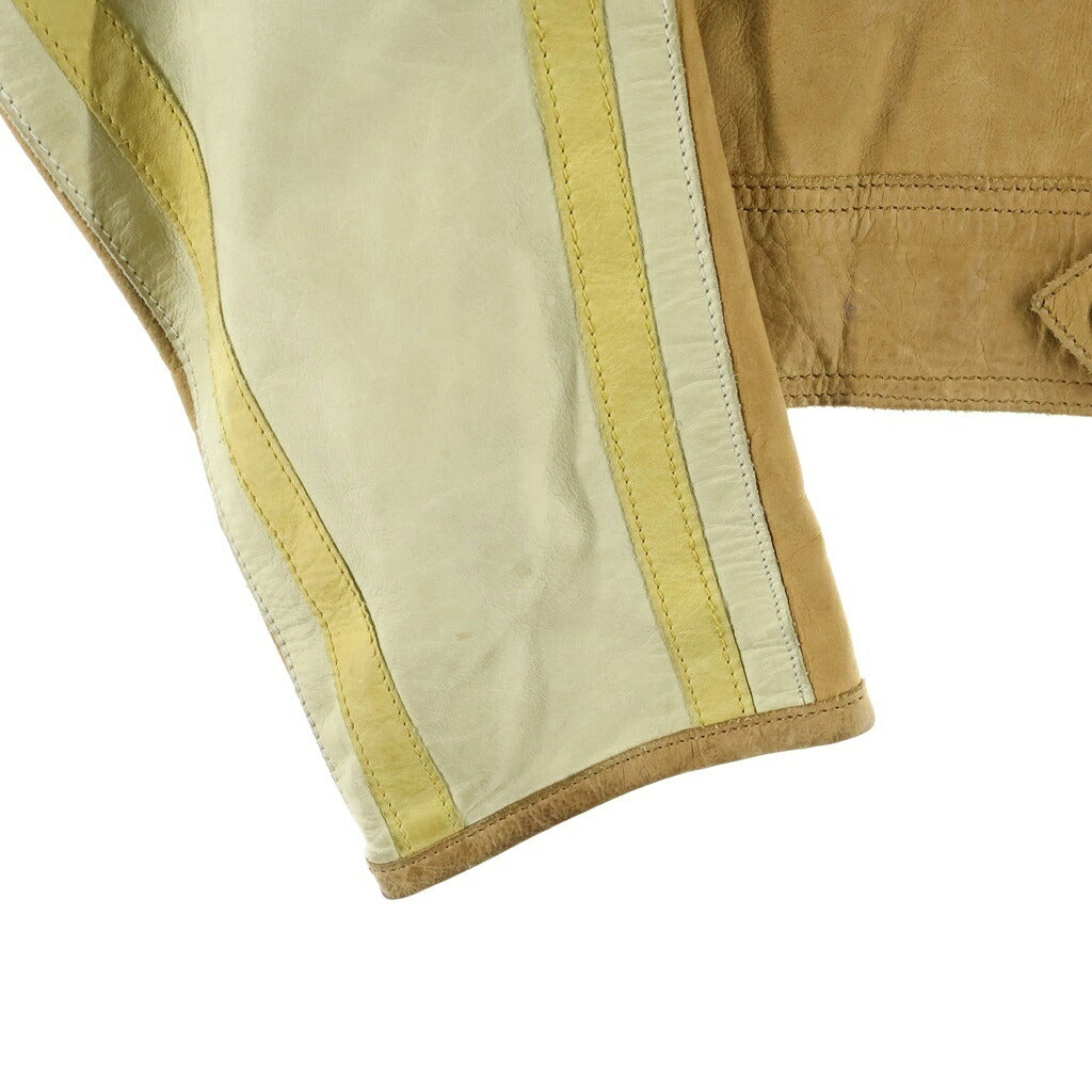 PRADA(プラダ) 00S VINTAGE Moto Jacket レザーモトジャケット ブラウン