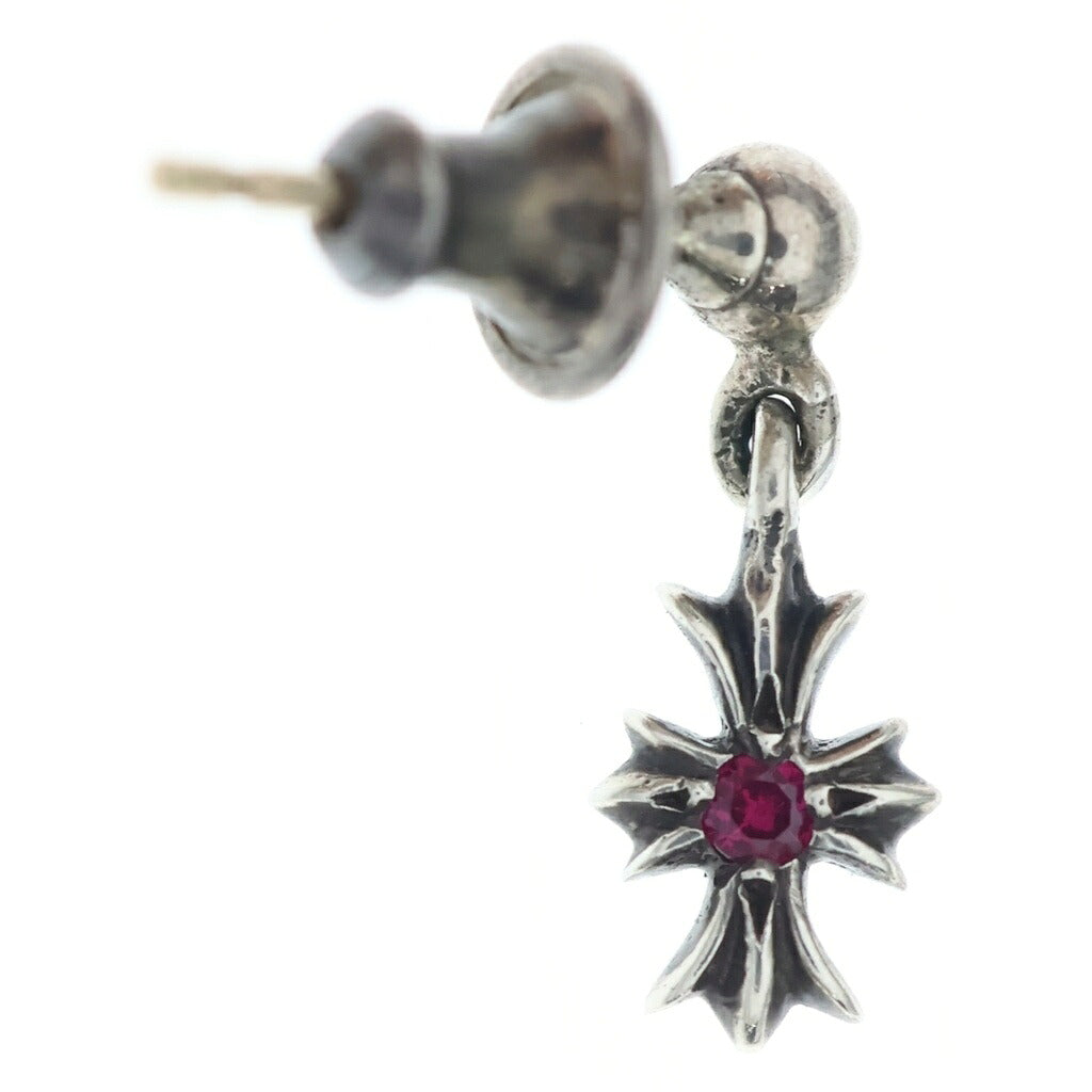 CHROME HEARTS(クロムハーツ) TNY E CH PLS RBY タイニーE CHプラス ドロップピアス 1ルビー シルバー