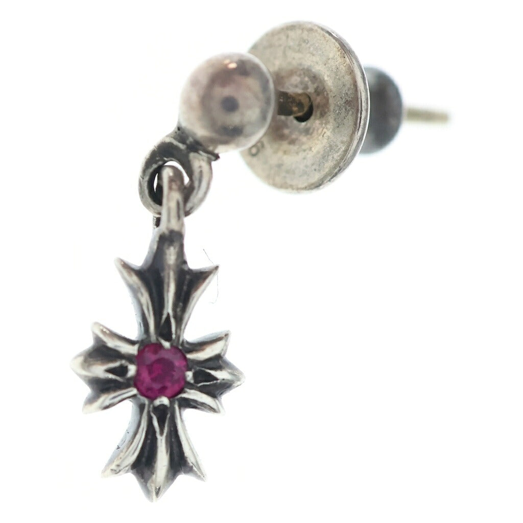 CHROME HEARTS(クロムハーツ) TNY E CH PLS RBY タイニーE CHプラス ドロップピアス 1ルビー シルバー