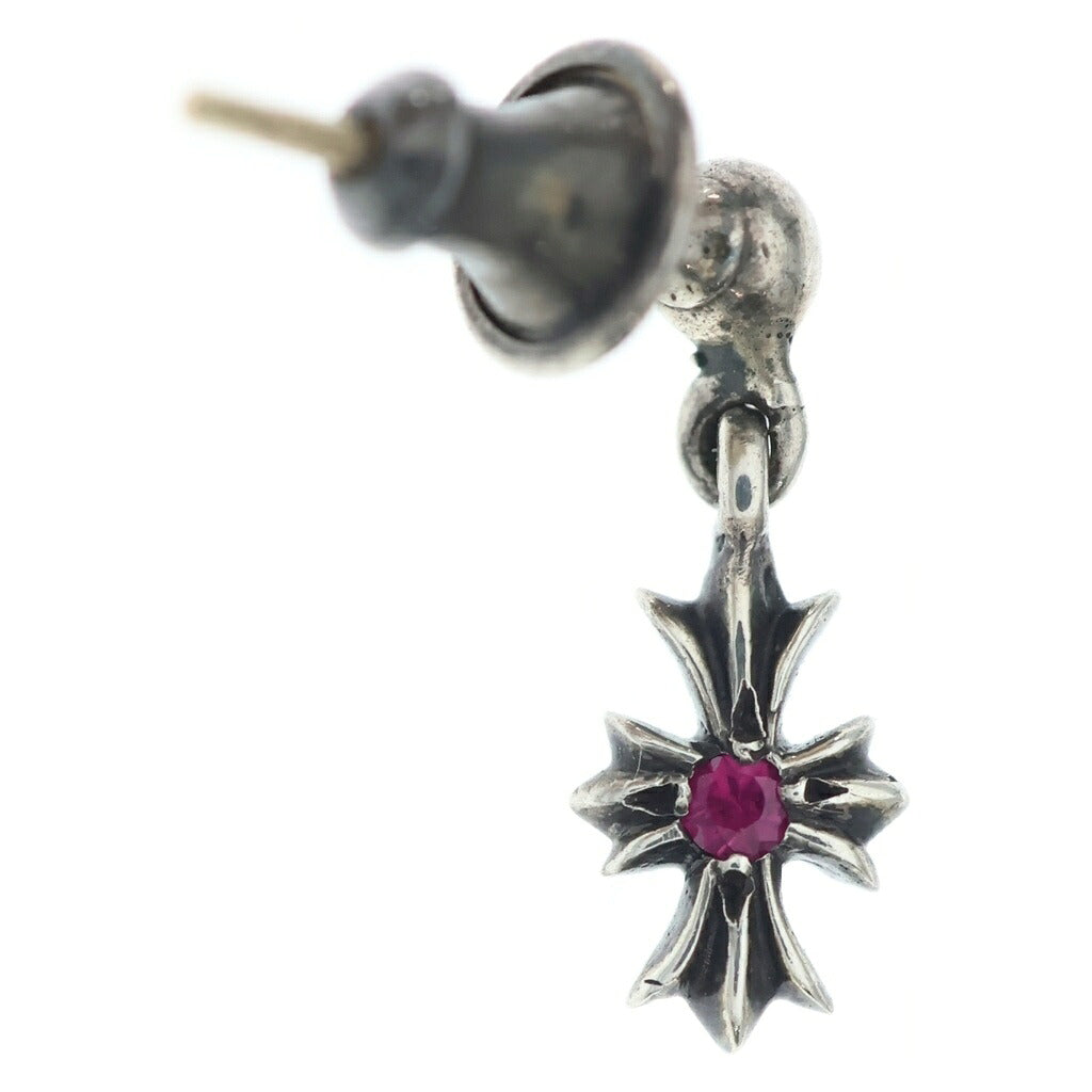CHROME HEARTS(クロムハーツ) TNY E CH PLS RBY タイニーE CHプラス ドロップピアス 1ルビー シルバー