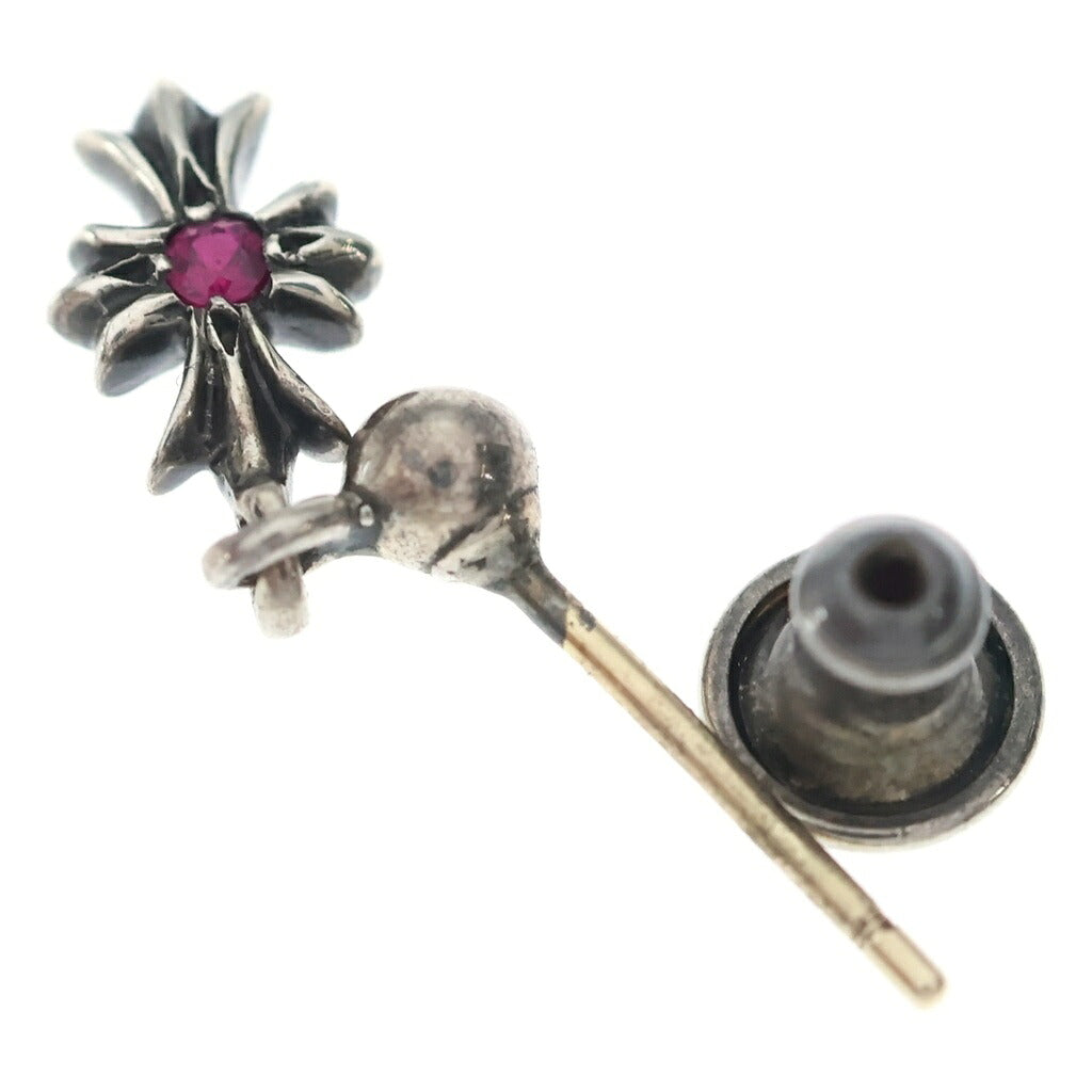 CHROME HEARTS(クロムハーツ) TNY E CH PLS RBY タイニーE CHプラス ドロップピアス 1ルビー シルバー