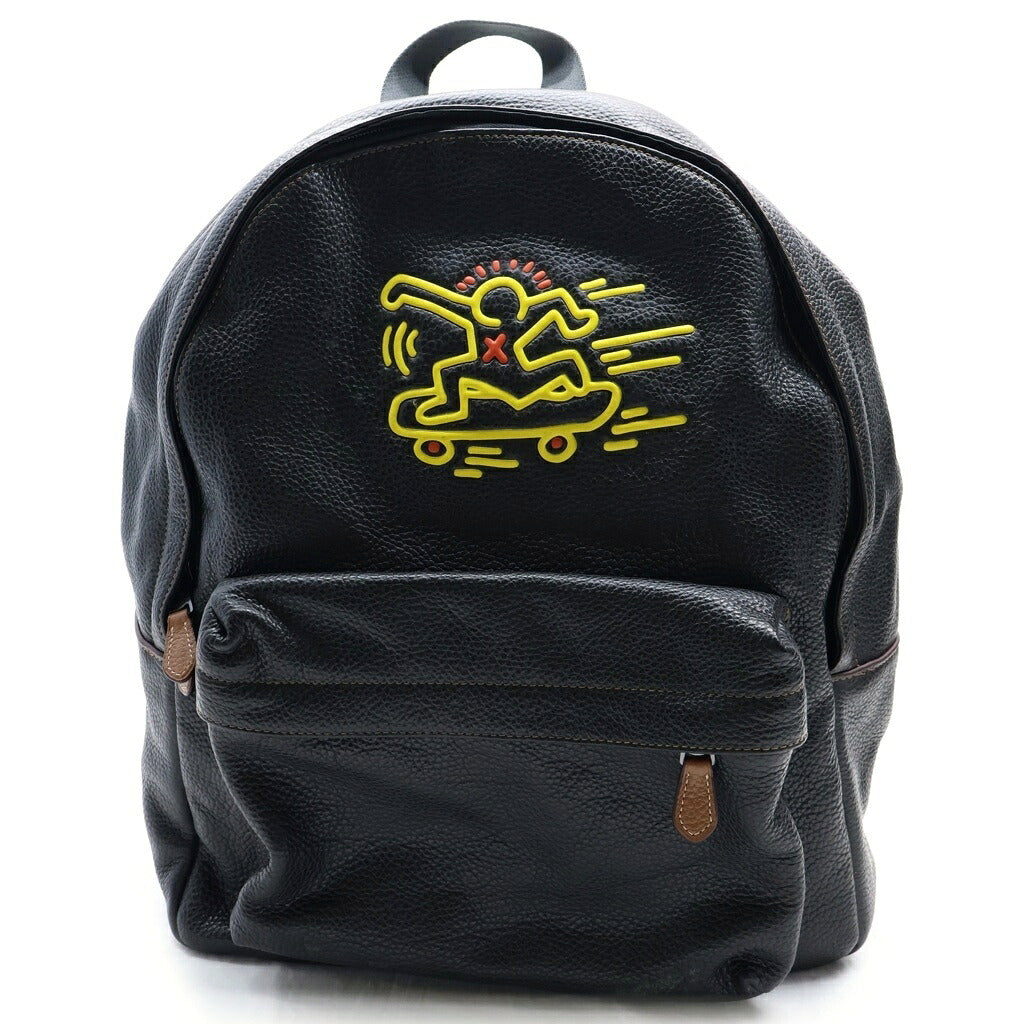 COACH(コーチ) ×KEITH HARING Charles Backpack キースヘリング チャールズバックパック レザーリュックサック ブラック F11716