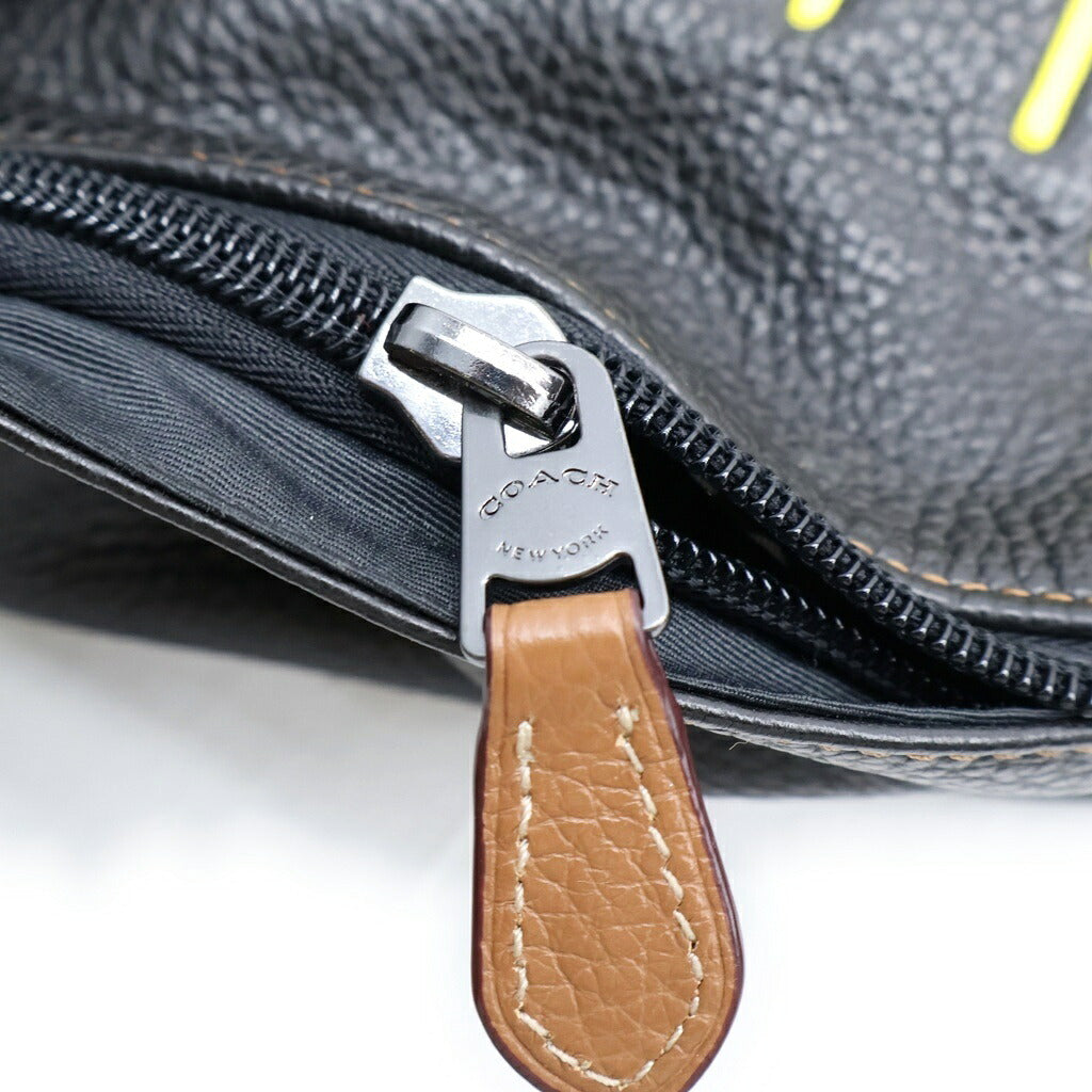 COACH(コーチ) ×KEITH HARING Charles Backpack キースヘリング チャールズバックパック レザーリュックサック ブラック F11716