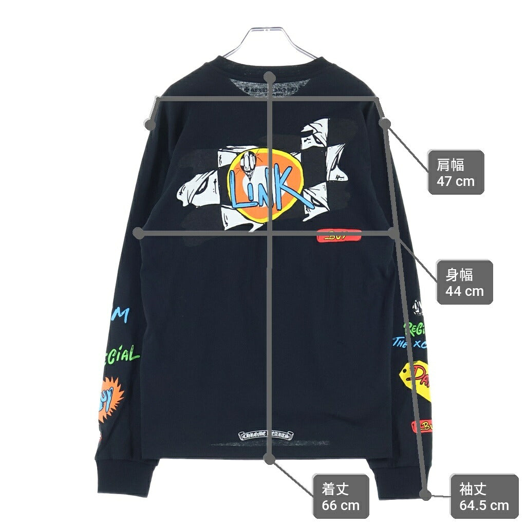 CHROME HEARTS(クロムハーツ) ×MATTY BOY Sex Records Link L/S Tee ×マッティボーイ セックスレコード リンク ロングスリーブ クルーネック長袖Tシャツカットソー ブラック