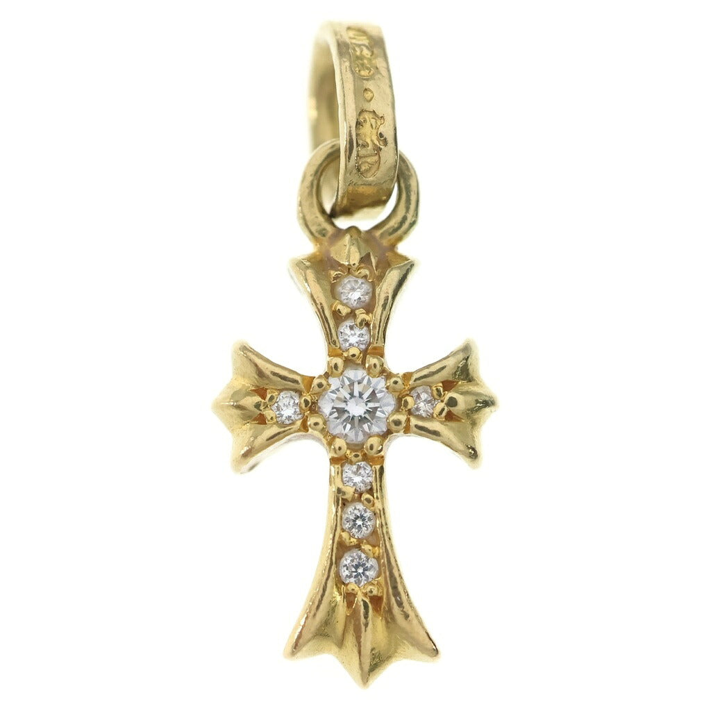 CHROME HEARTS(クロムハーツ) 22K CRS BBYFAT P/DIA ベイビーファットクロス PAVEダイヤ ペンダントトップ ゴールド BCA035