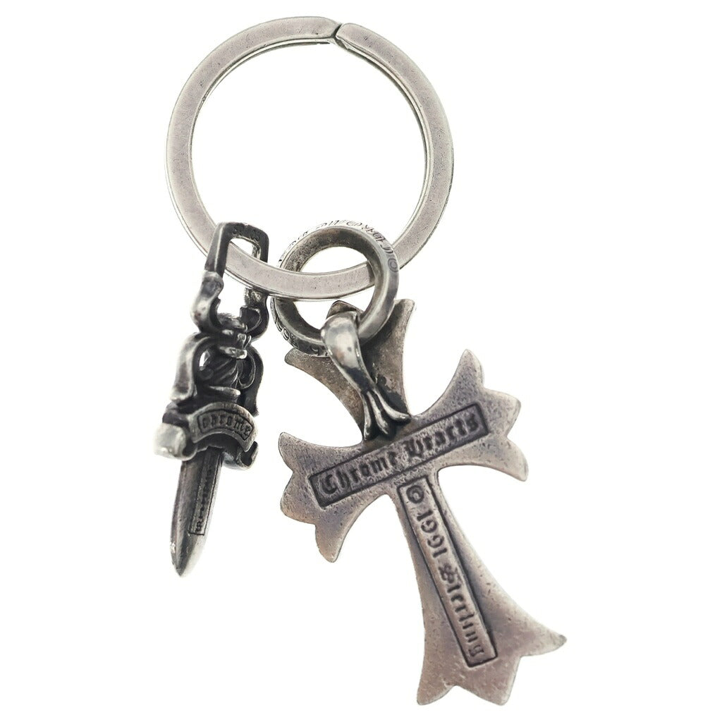 CHROME HEARTS(クロムハーツ) CH CRS SML&No5 DGGR スモール CHクロス#5ダガーキーリング シルバー