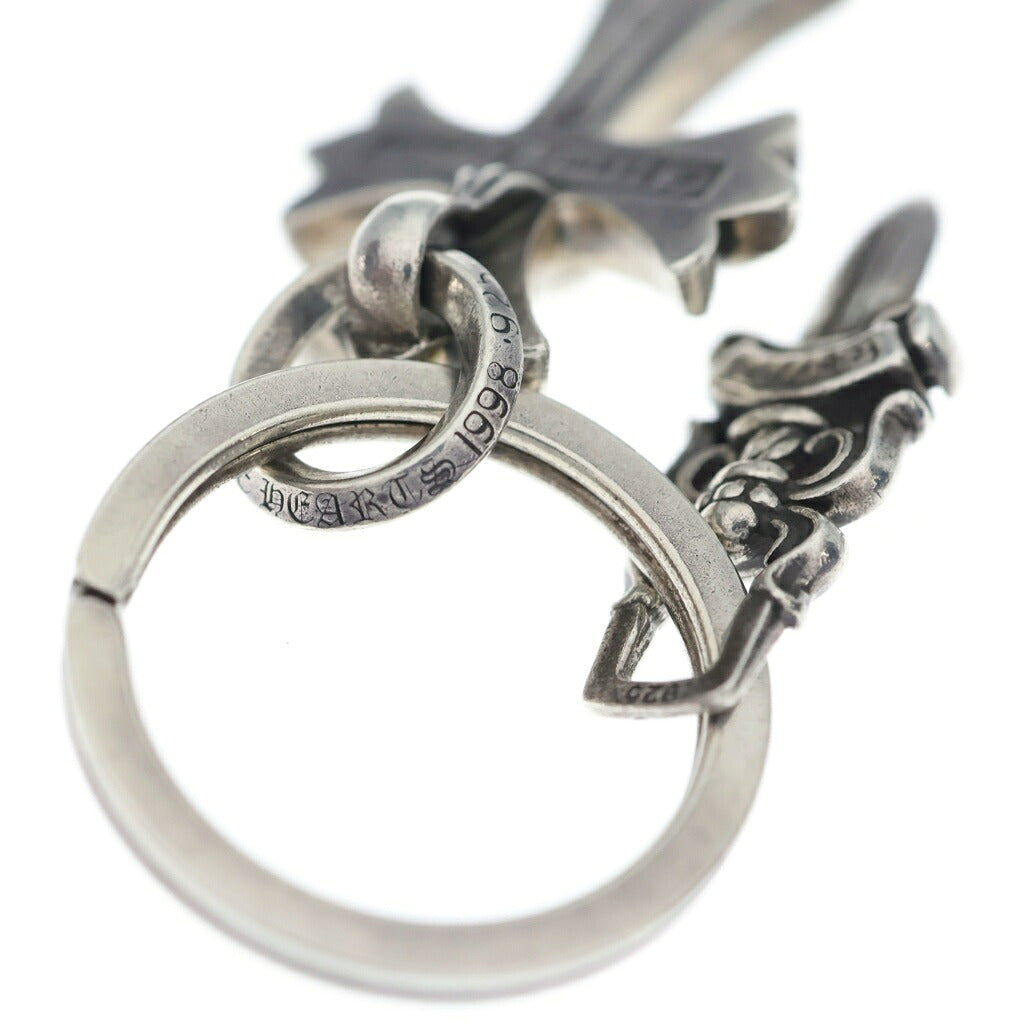 CHROME HEARTS(クロムハーツ) CH CRS SML&No5 DGGR スモール CHクロス#5ダガーキーリング シルバー